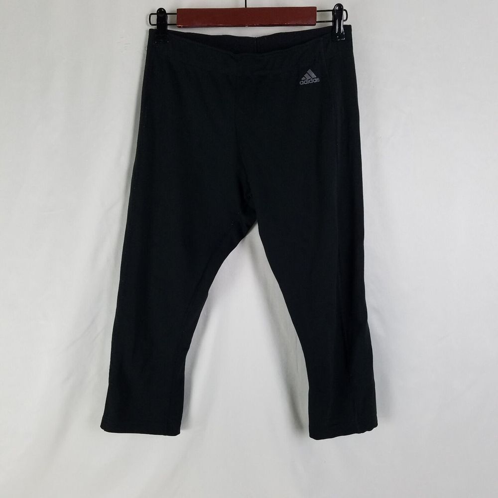 Adidas Activewear‎ Pants Womens Medium Mid Rise Climalite Workout Stretch Capri